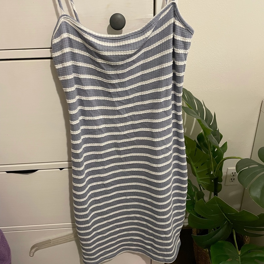 Striped bby blue dress